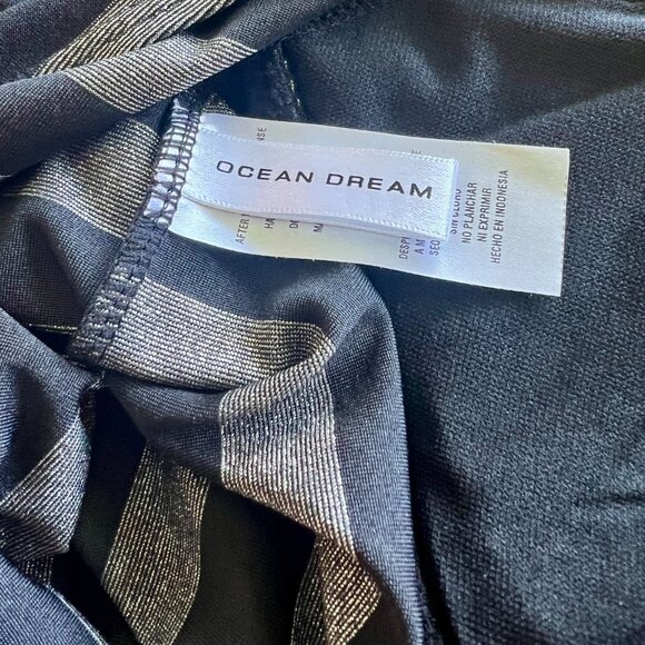 VTG Ocean Dream Metallic Striped Tankini Top - Picture 5 of 7